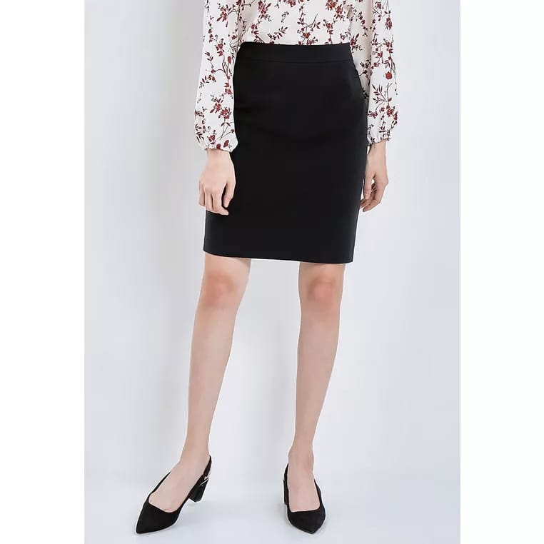 Executive Basic Stretch Mini Skirt Black