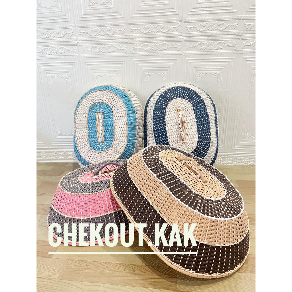 tudung saji aesthetic/tudung saji rotan sintetis lucu/tudung saji minimalis murah/tutup nasi warna w