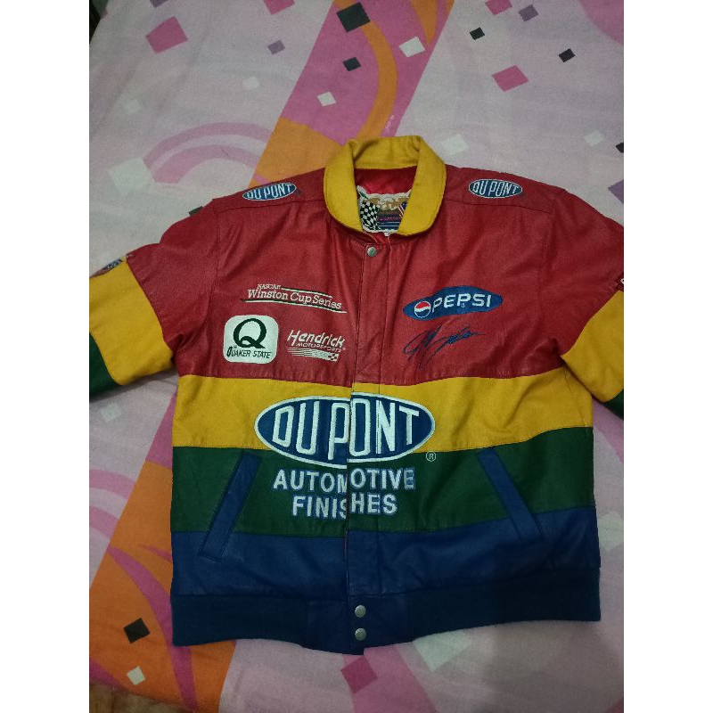 Jaket Nascar leather Vintage Jeff Gordon by Jeff hamilton