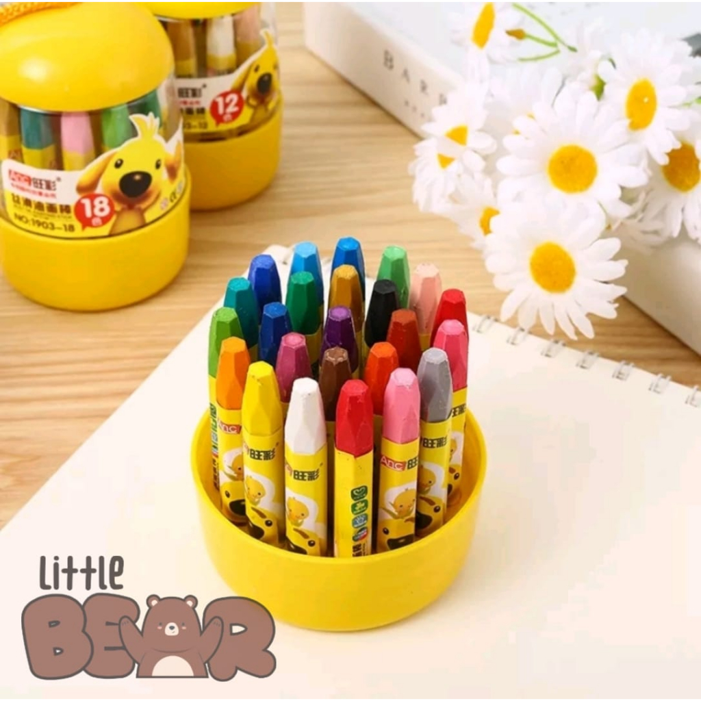 

CRAYON SET ANAK DESAIN BARREL ISI 12 WARNA / 24 WARNA