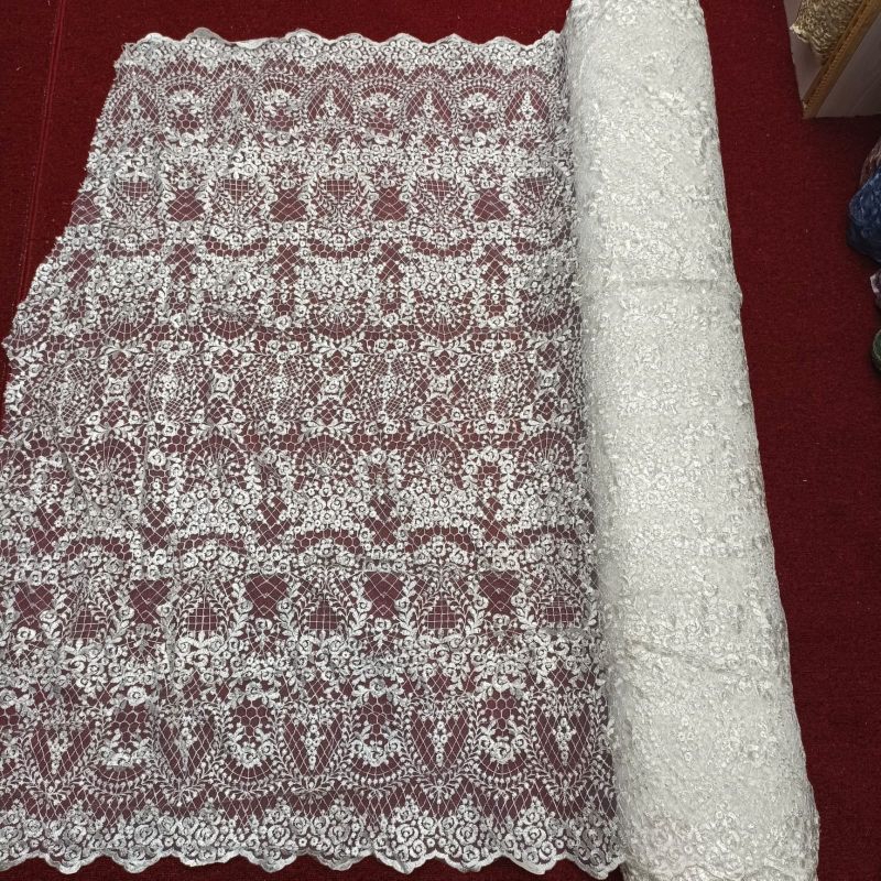 kain tille bunga bordir/bahan brokat Kebaya pesta wisuda/brukat wedding/tille bordir