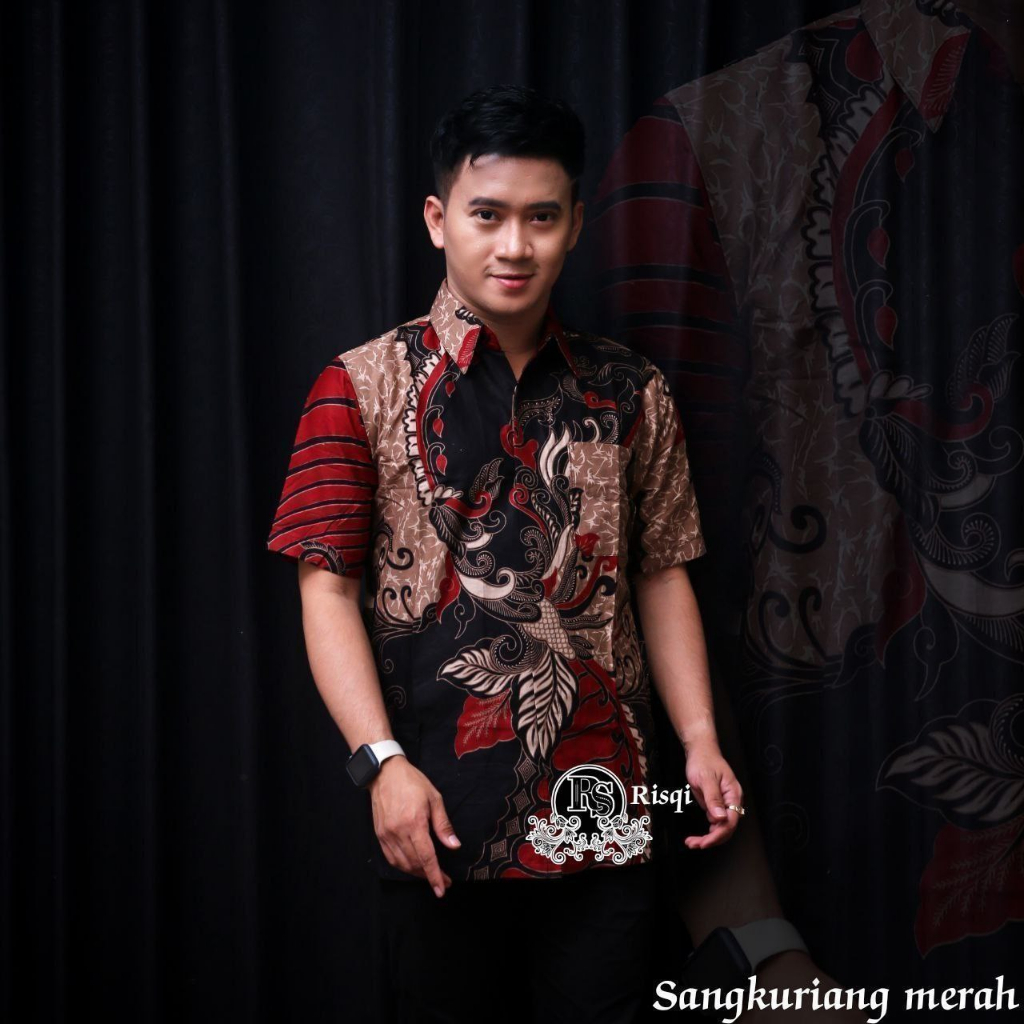 Batik Pria Modern Lengan Pendek Premium Keren Dewasa Murah Anak Muda