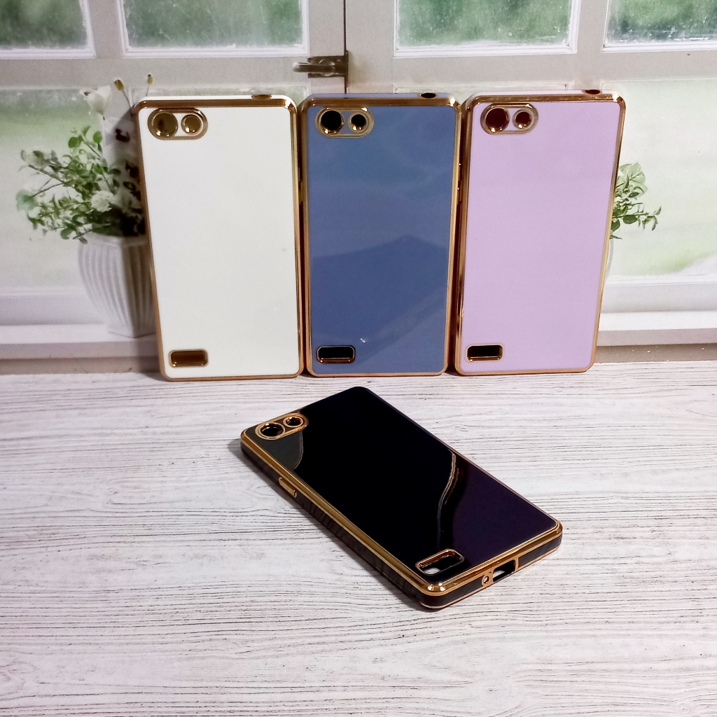 Softcase Oppo A1603 Case Glossy List Gold Oppo Neo 7 A33 A33W A33T