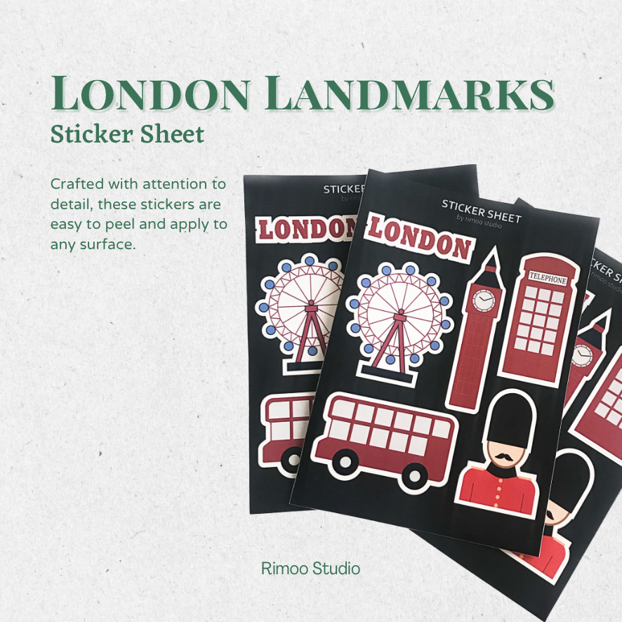 

London Landmarks Sticker Sheet
