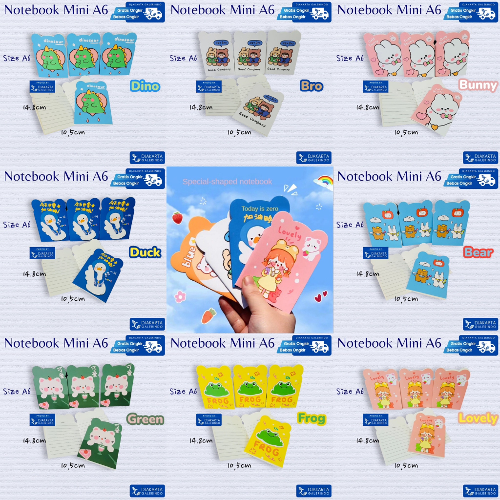 

Notebook Mini A6 Gambar Lucu Bergaris lurus - Buku Tulis - Buku Journal - Buku Lucu