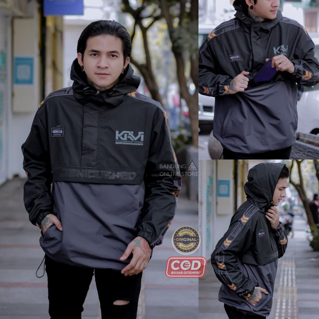 Jaket Cagoule Pria Waterproof Original GNUS / Jaket cagoule pria / Jaket Cagoule GNUS