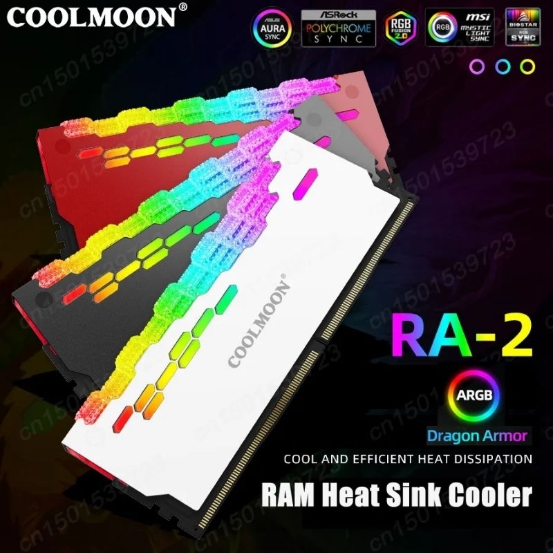 Heatsink Pendingin Aluminium Cooling RAM Memory Coolmoon ARGB A RGB