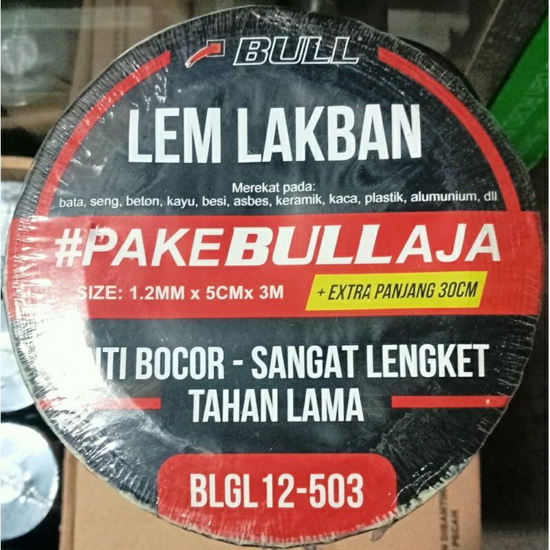Lakban Bull Tambal Bocor Lem Tambalan Penambal bata seng beton kayu besi asbes kaca keramik plastik 
