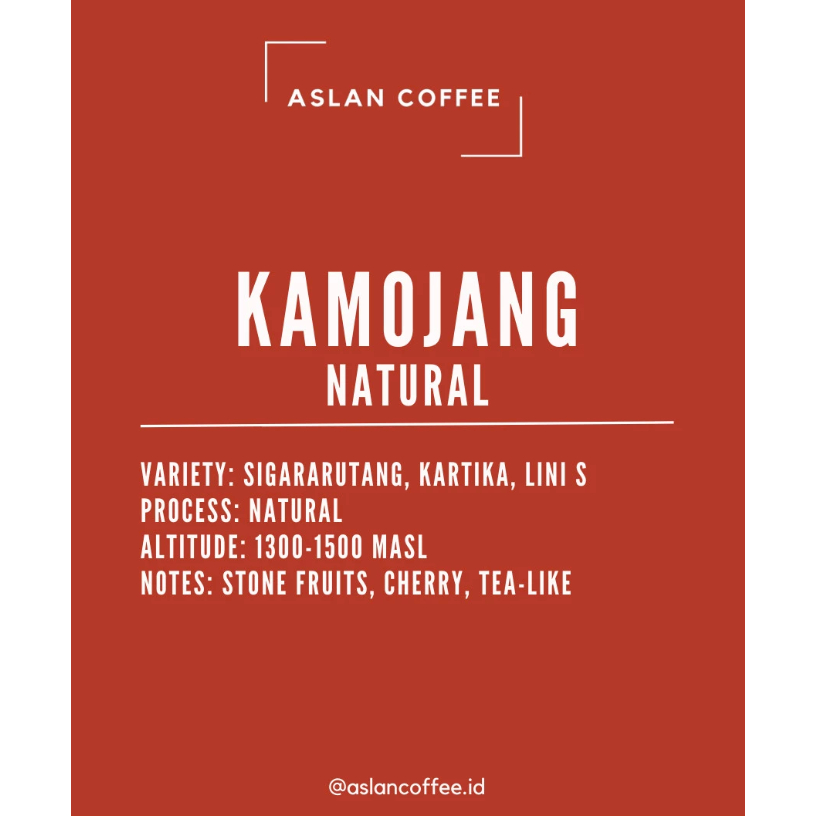 

Aslan Coffee Biji Kopi Arabica Kamojang Natural