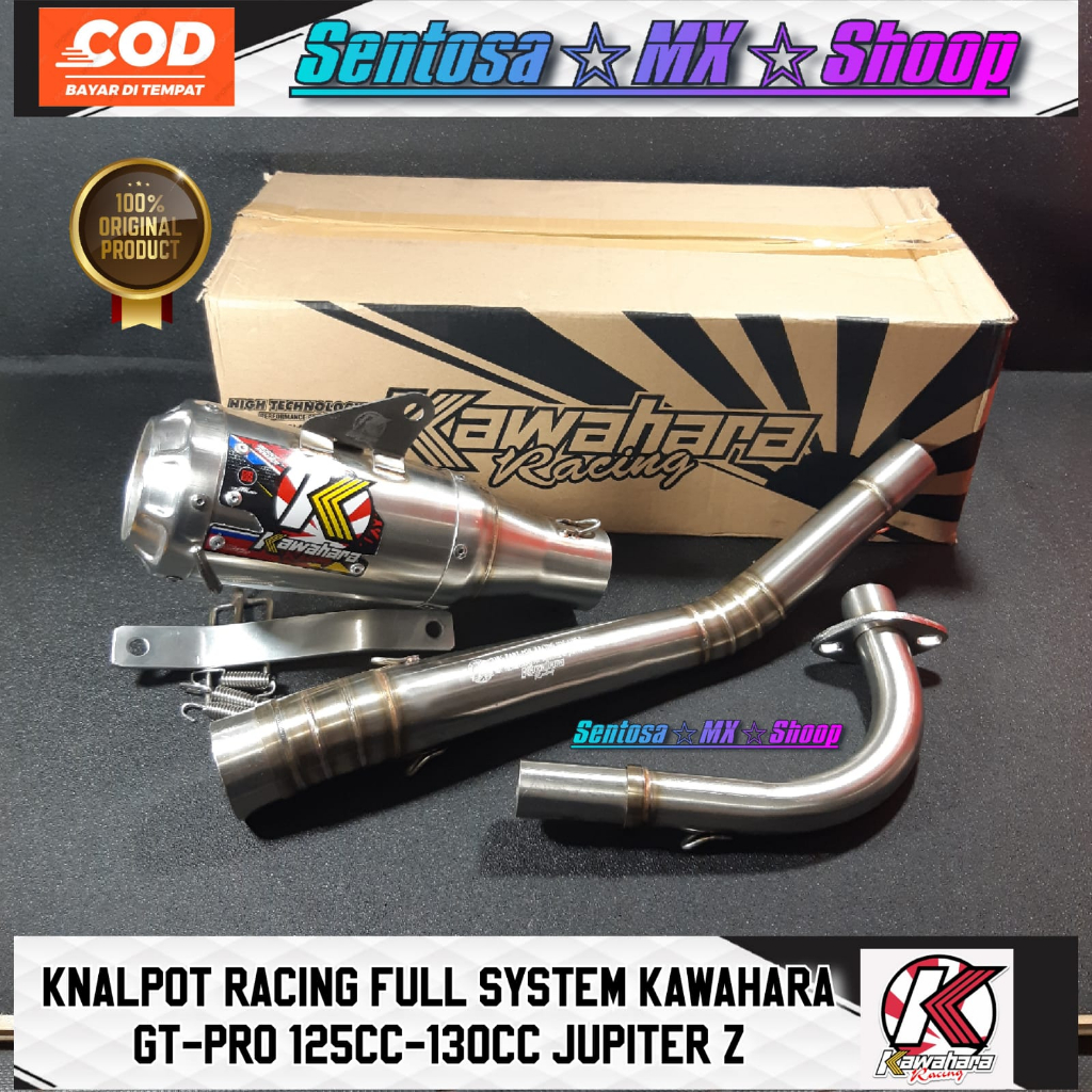 ( KAWAHARA GT PRO ) KNALPOT RACING 125cc / 130cc JUPITER Z | CRYPTON | VEGA R NEW ORIGINAL KAWAHARA 