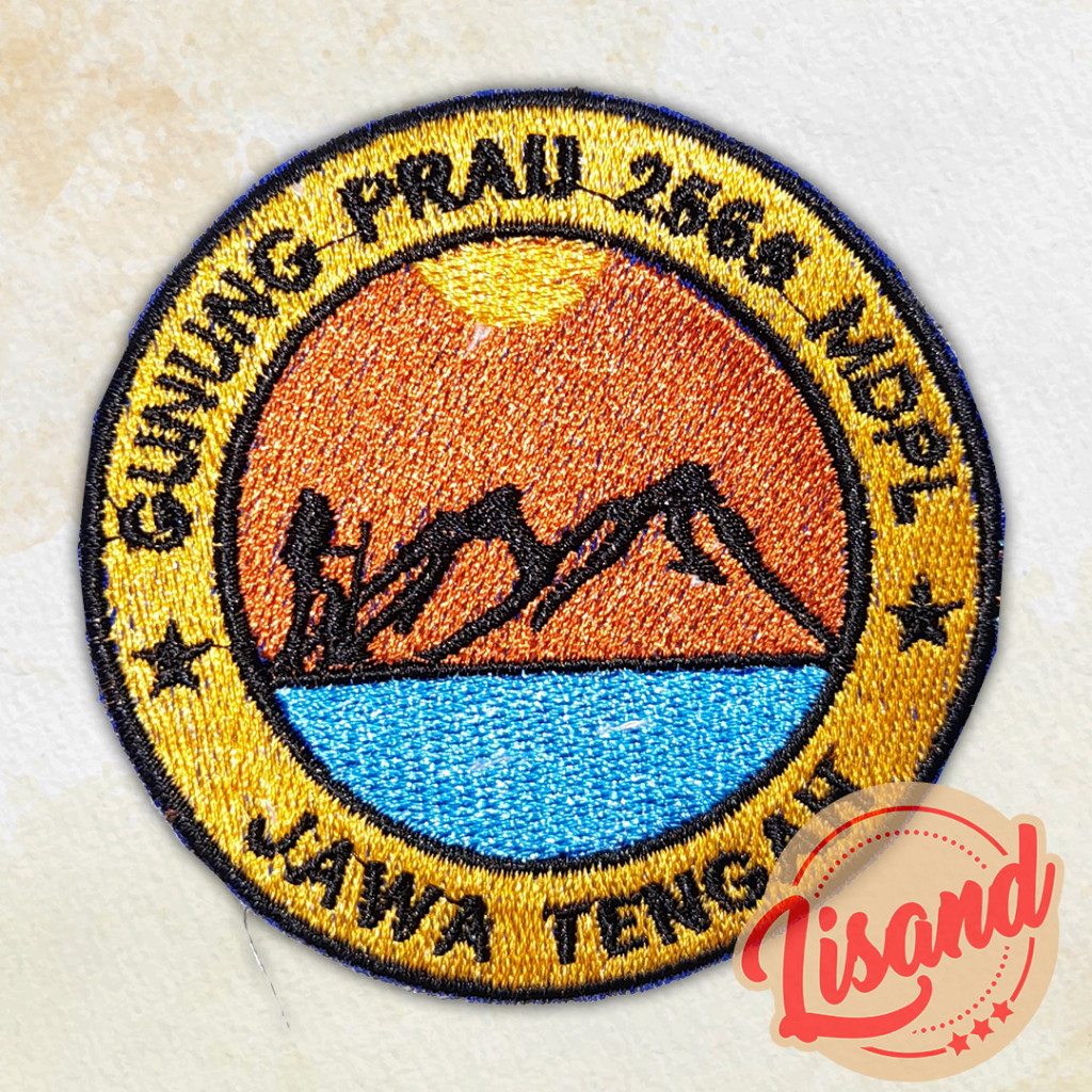 Patch Emblem Bordir Gunung Prau
