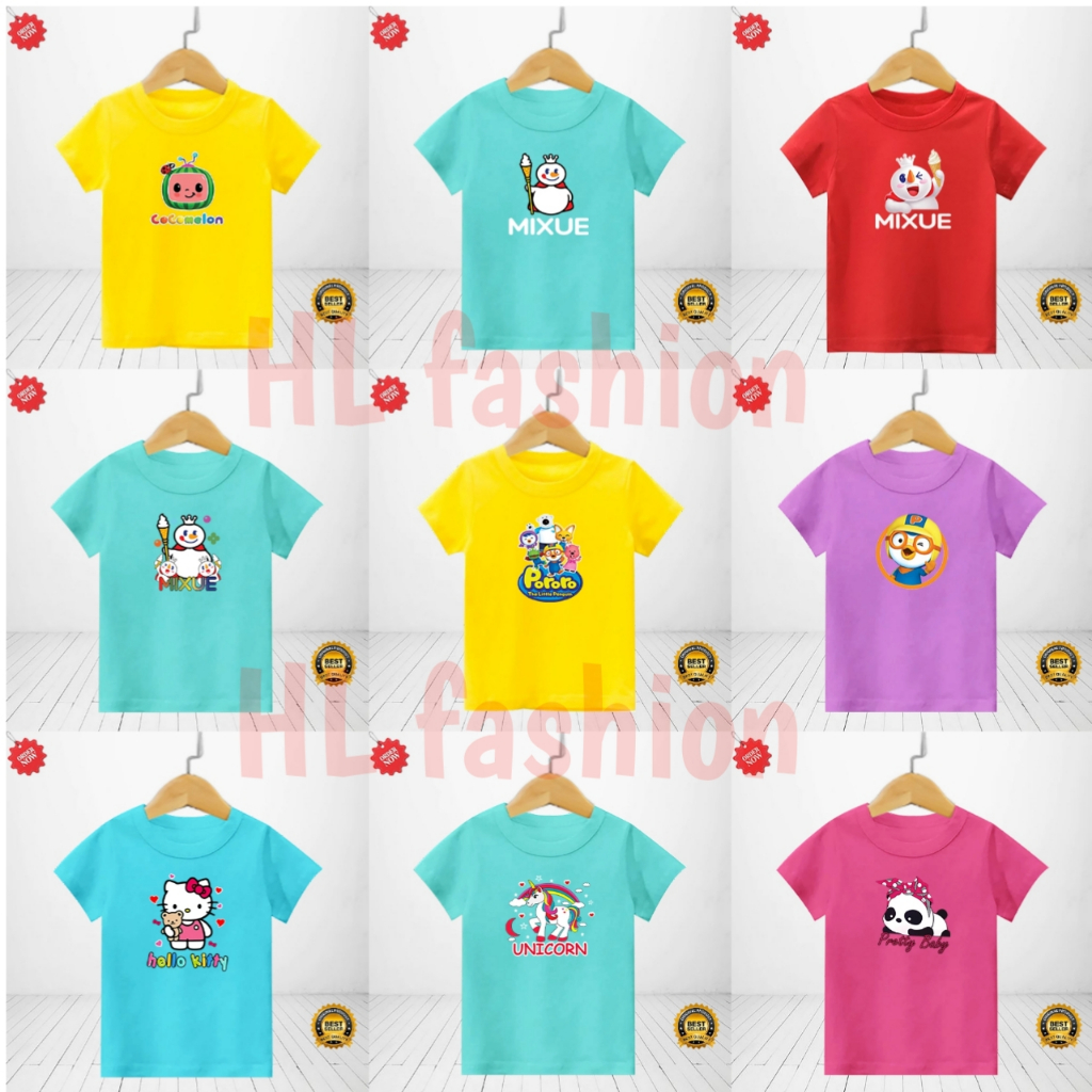 kaos anak paket hemat isi 4pcs/kaos anak lengan pendek murah