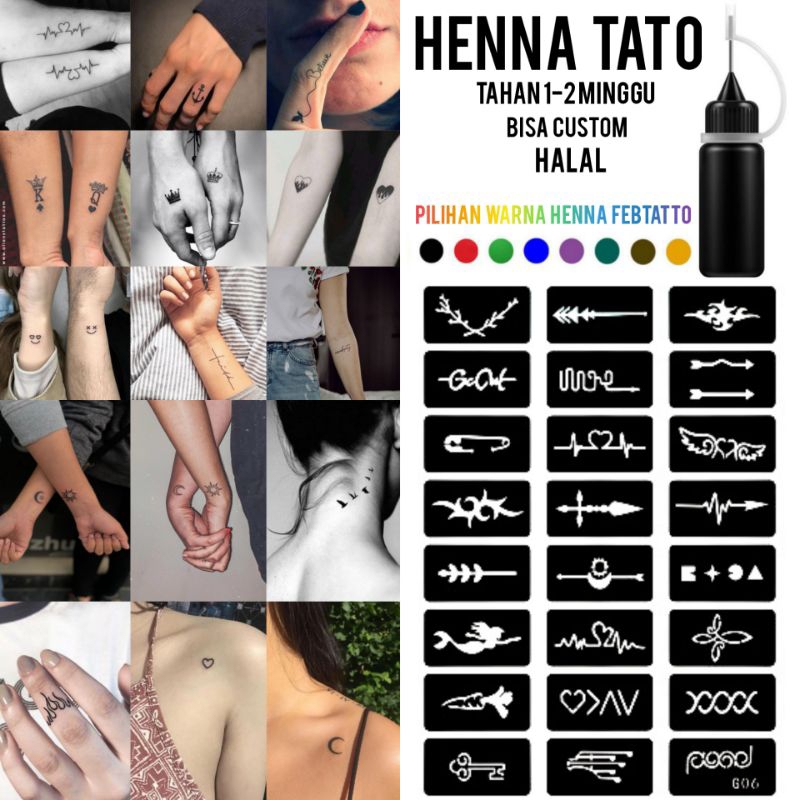 Henna Tato Halal Tahan Lama Bisa Custom Hena Kit 10ml - G06