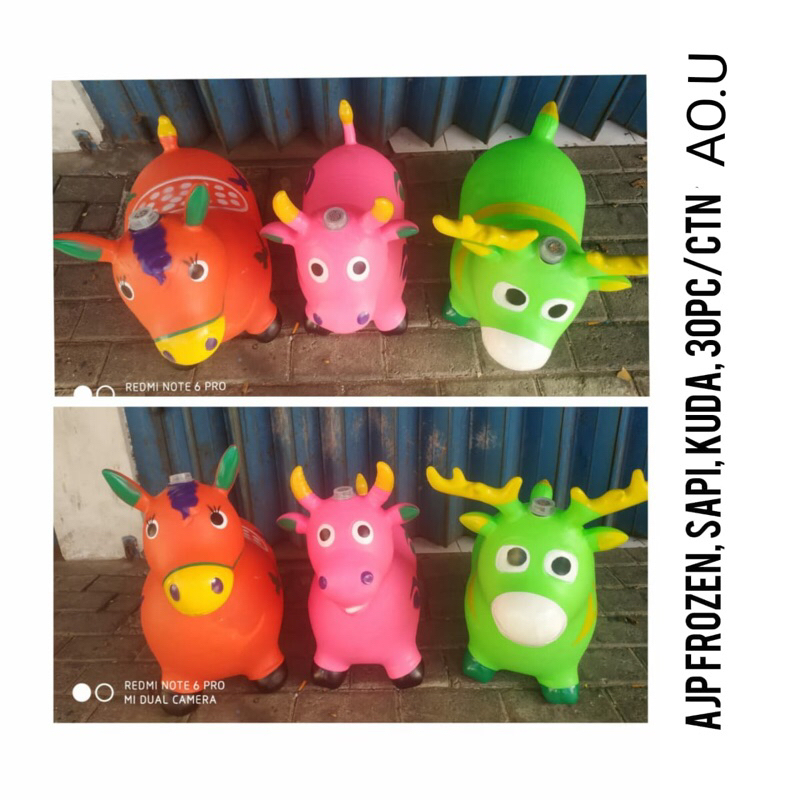 MAINAN KUDA KUDAAN KARET -AIMAL JUMPING FROZEN - MAINAN ANIMAL JUMPING - ANIMAL JUMPING RUSA PREMIUM