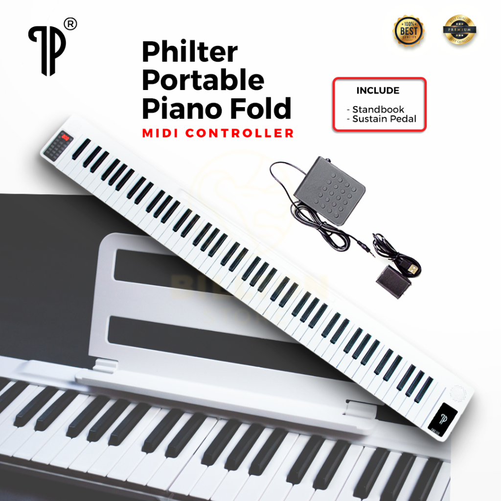 SM- Keyboard Piano Lipat 88 Keys PHILTER ORIGINAL Portable Piano Digital Lipat 88 Nada