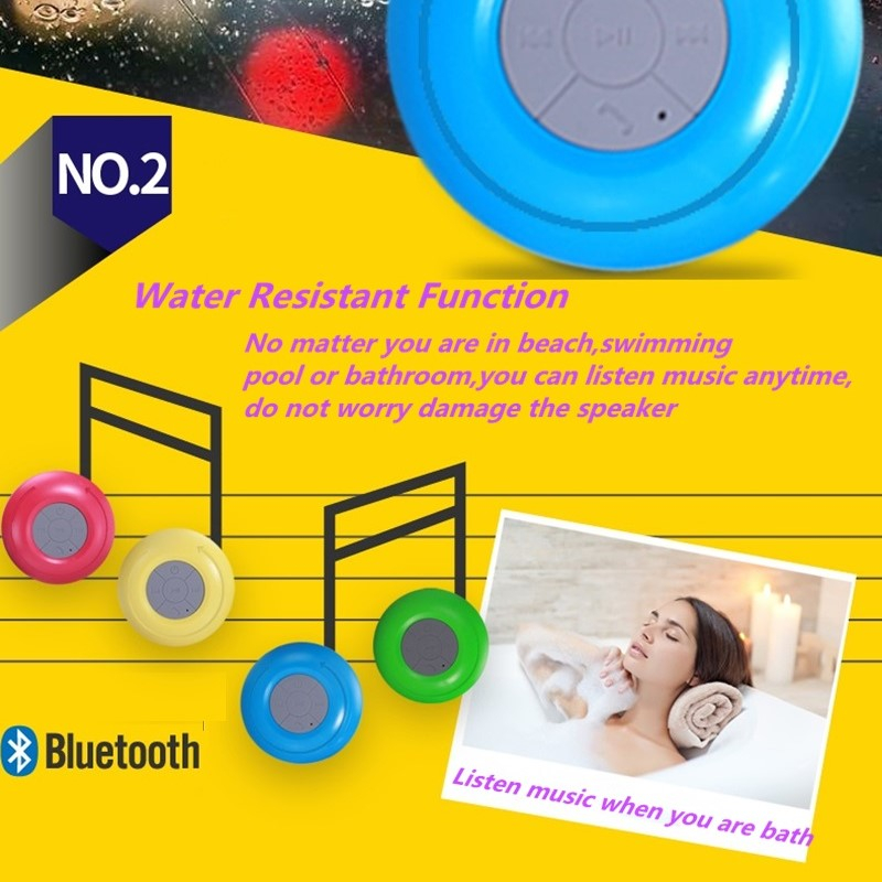 Speaker Bluetooth Waterproof Surround Sound with Suction Cup - BTS-06