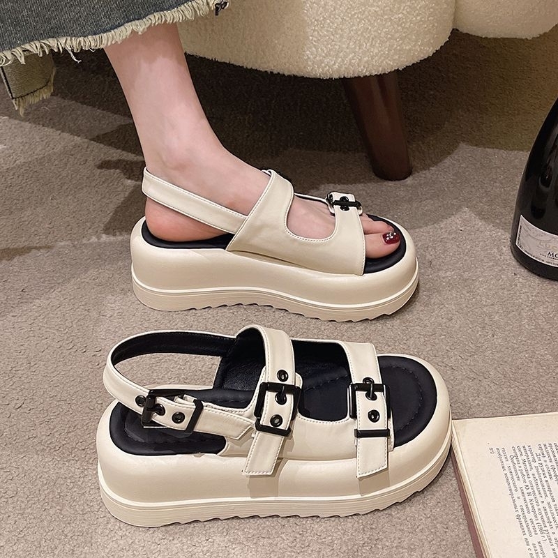 NF36683 - Sandal Wedges Korea Style Fashion Wanita Import