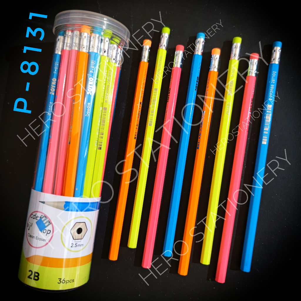 

Pensil 2B joyko dengan penghapus bersih P-8131 . 36 unit