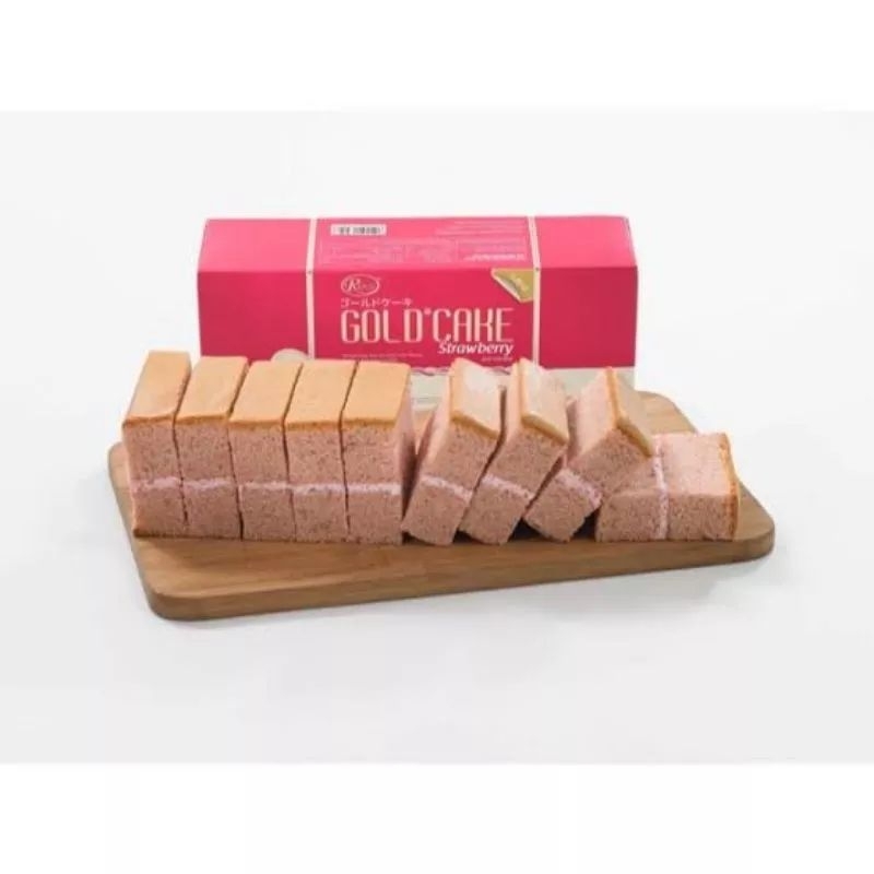 

Rious Gold Cake Mini Strawberry / Kue Rasa Stoberi || Berat Bersih 200gr