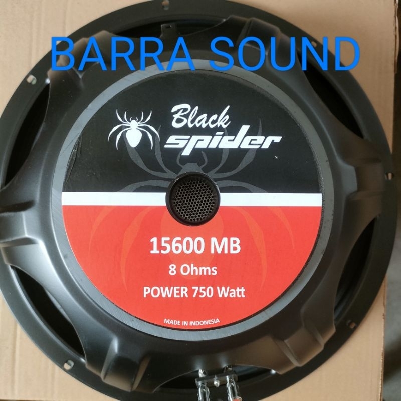 speaker 15 inch black spider 15600mb mid low sub 15inch