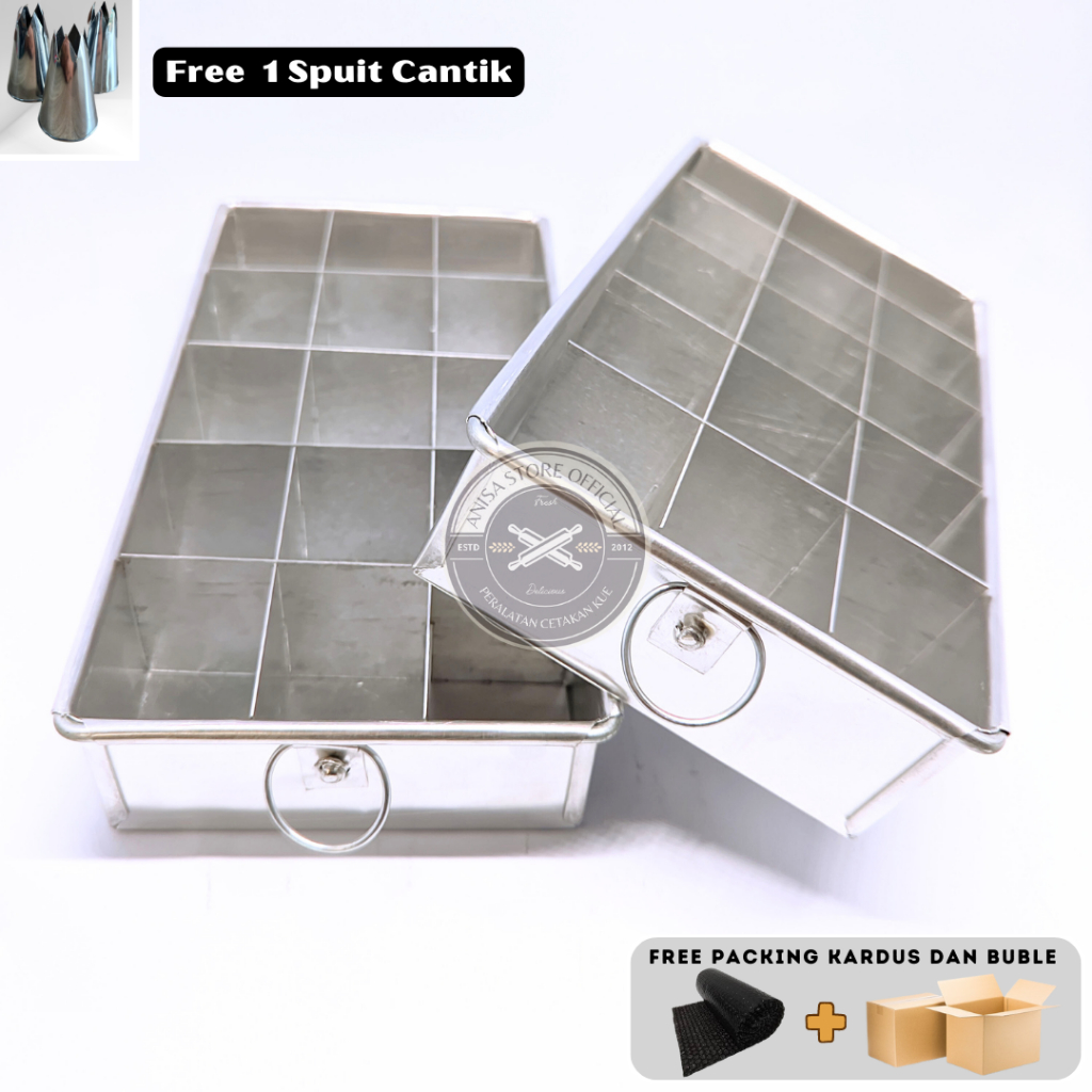 CETAKAN BRWNIES SEKAT/CETAKAN BROWNIES/CETAKAN BROWNIES ALMUNIUM/CETAKAN BROWNIES SEKAT 20X10