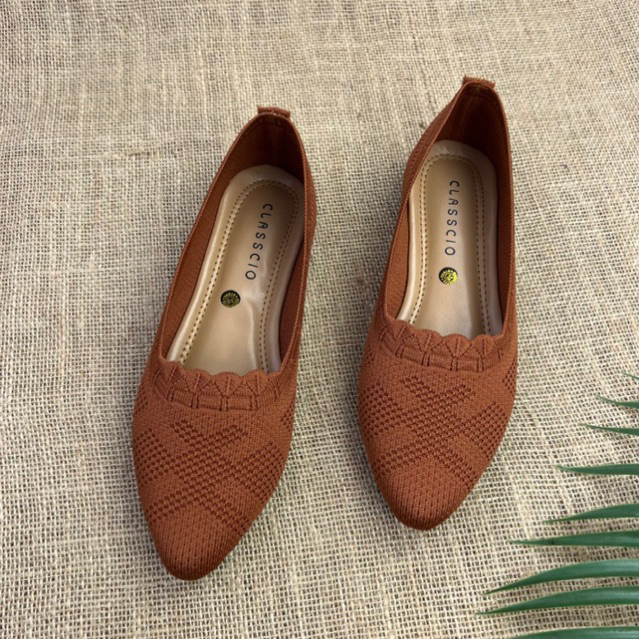 MARASYAFFA - SEPATU FLAT WANITA RAJUT CS12