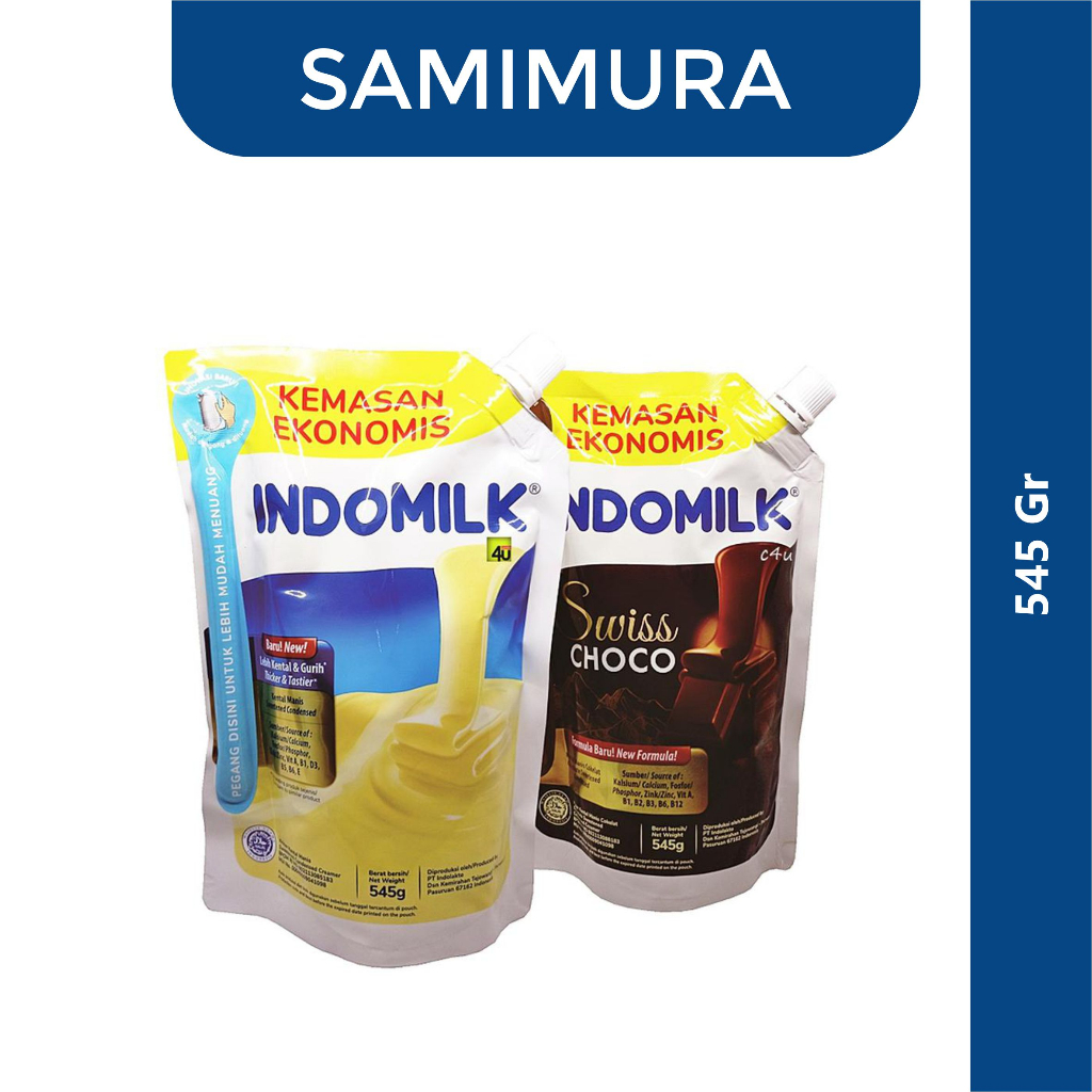 

Susu Kental Manis Indomilk Putih dan Coklat Pouch 545gr