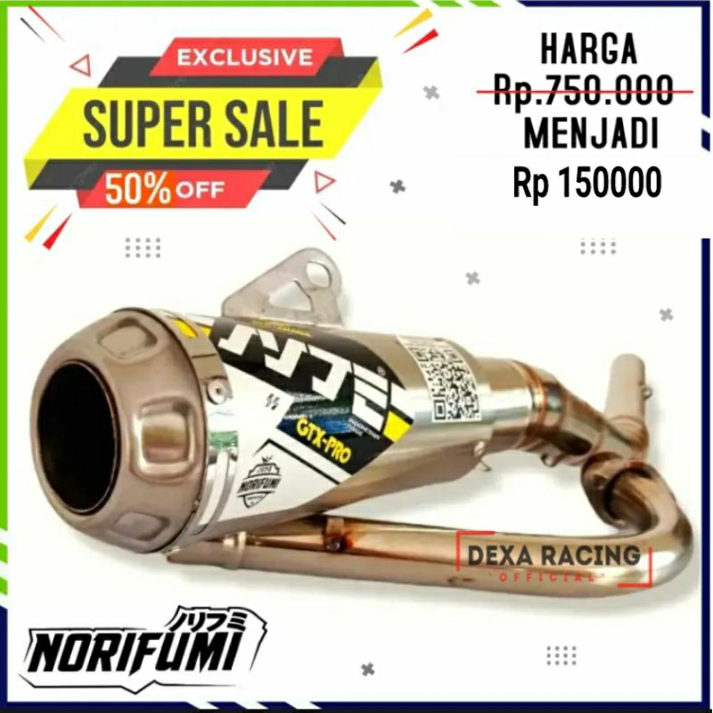 Knalpot Racing Norifumi Gtx pro Jupirer Vega r Karisma Supra 125