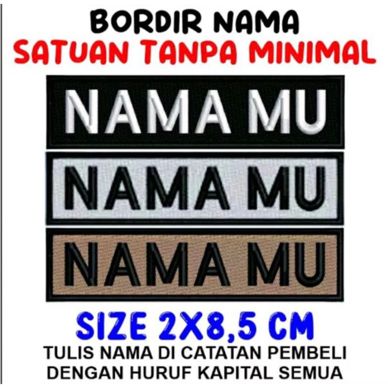 Nama Sekolah Bordir Komputer Satuan