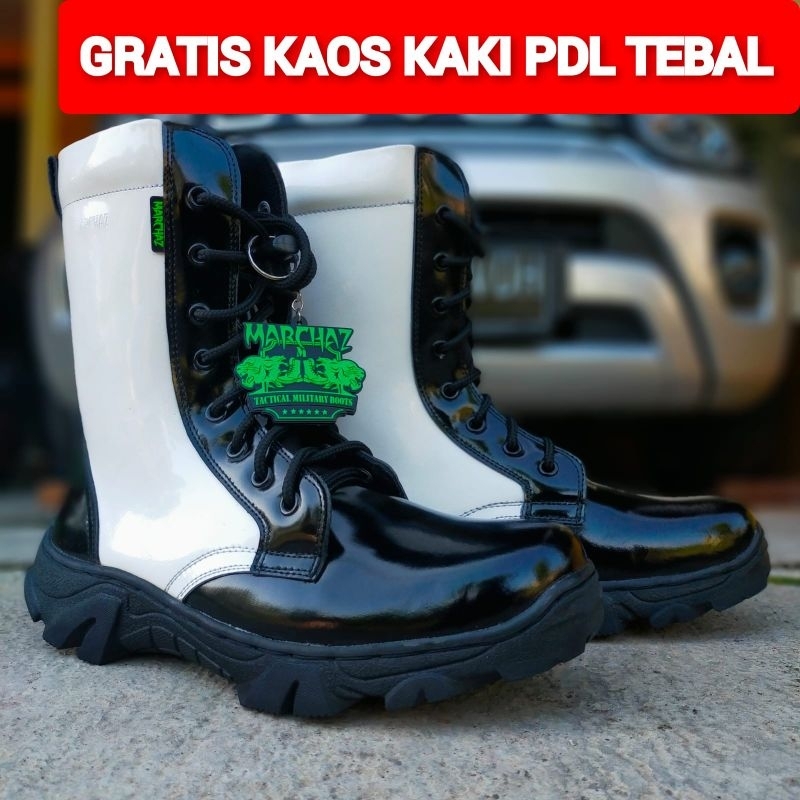 SEPATU PDL PROVOS TNI KULIT SAPI ASLI MERK MARCHAZ SEPATU PDL DINAS LAPANGAN UNTUK TNI POLRI SECURIT