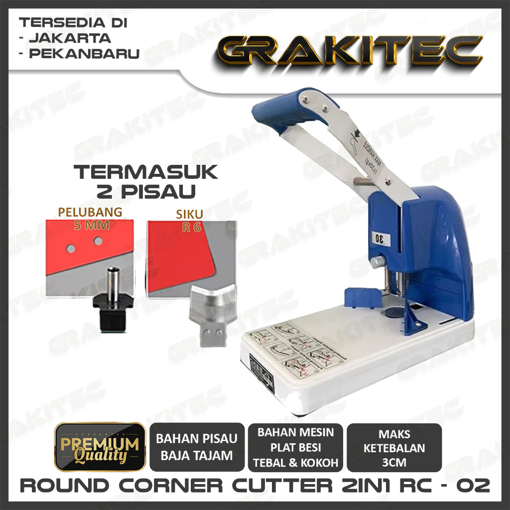 

Mesin Pingul 2 in 1 Alat Potong Sudut Siku Kertas & Pelubang Plong