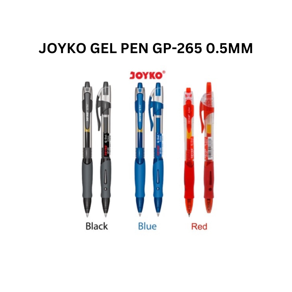 

Joyko GP-265 Gel 0.5mm / Bolpoin Joyko / Gelpen / Pulpen Gel Black / Joyko Pulpen Gel GP-265