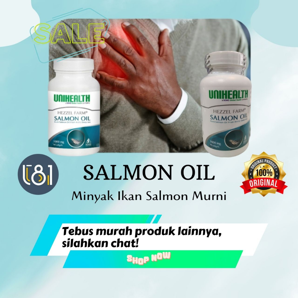Minyak Ikan Salmon Murni 100% Salmon Oil Unihealth Original Salmon Oil 90