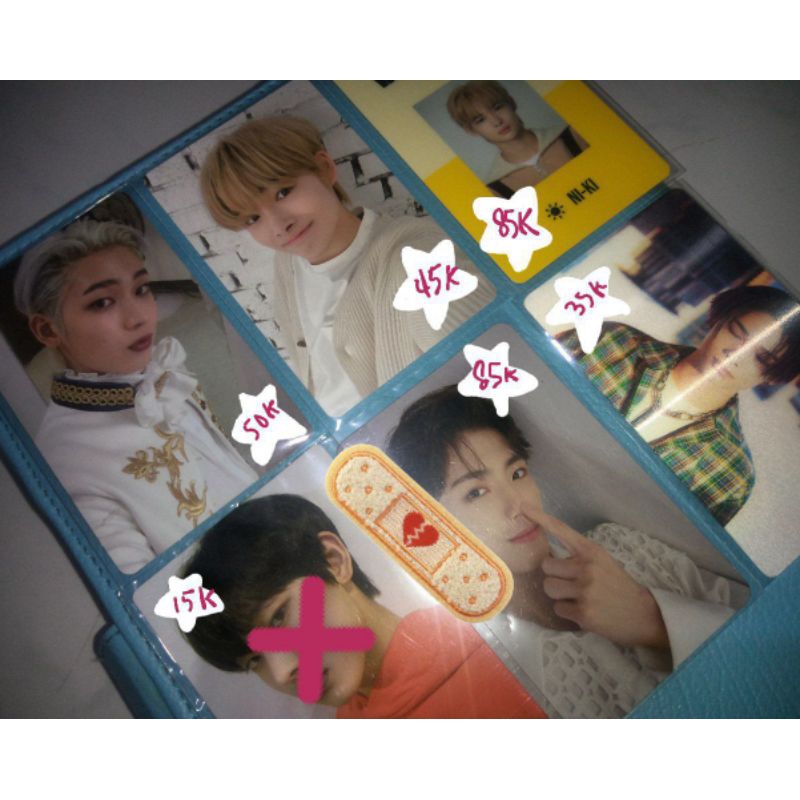 (harap ganti ke ANTERAJA) PC PHOTOCARD SUNOO UP, RIKI LENTI SG21 IDC SG22, YONGHEE MMT