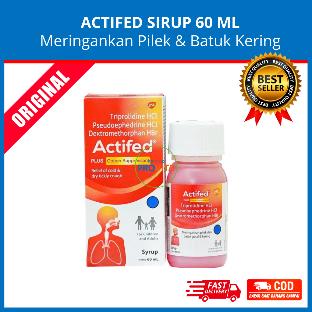ACTIFED SIRUP 60 ML - Obat Pilek Dan Batuk Kering