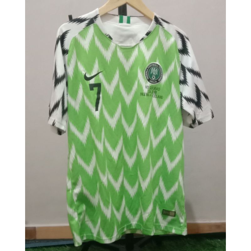 JERSEY TIMNAS NIGERIA AWAY PIALA DUNIA 2018 NAMESET (MUSA) #7 SIZE L
