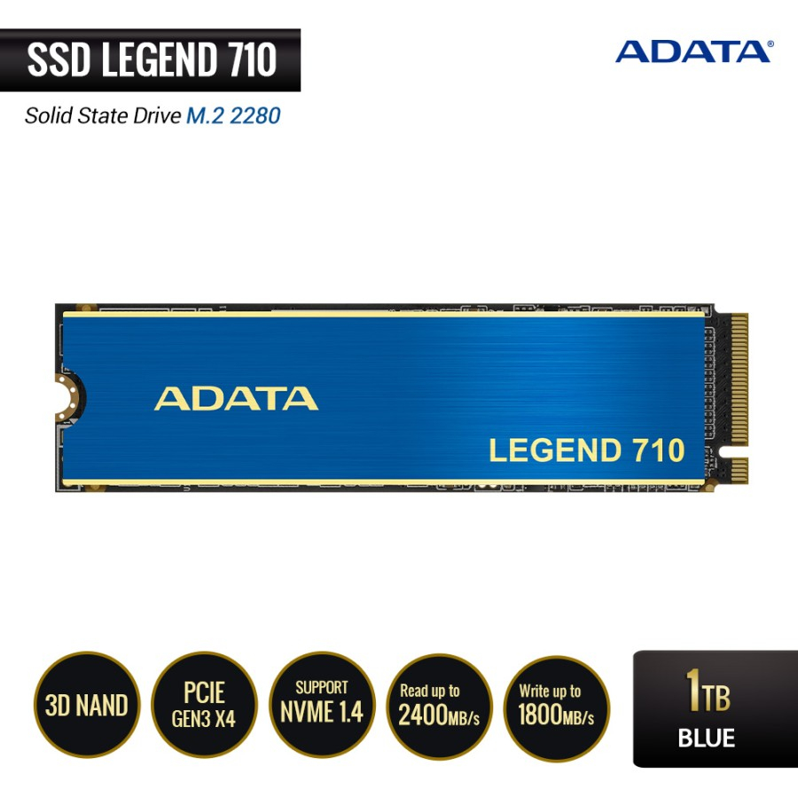 ADATA LEGEND 710 1TB SSD M.2 NVMe PCIe Gen 3x4 - SSD 1TB