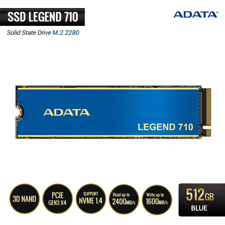 ADATA LEGEND 710 512GB SSD M.2 NVMe PCIe Gen 3x4 - SSD 512GB