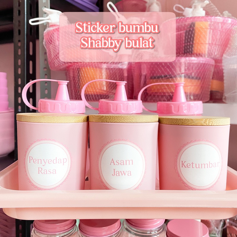 

STICKER BUMBU DAPUR BULAT PINK