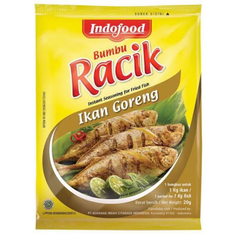 

racik ikan / bumbu racik / indofood / racik ayam / racik tempe / bumbu instan