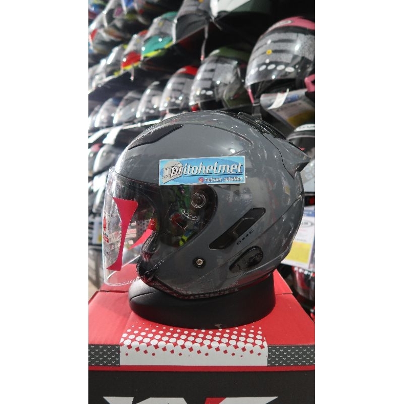 KYT Galaxy Flat R Gorila Grey Glossy
