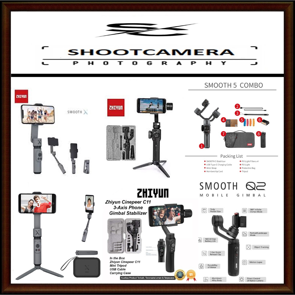 ZHIYUN SMOOTH X - SMOOTH 4 - SMOOTH 5 - SMOOTH Q2 SMOOTH Q3 - SMOOTH XS - ZHIYUN CINEPEER HENDHELD G