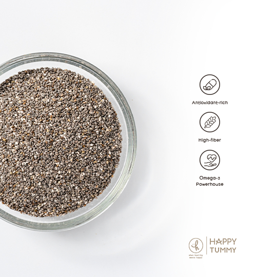 

p4yu Happy Tummy - Granola 250 gr, Chia Seed, dan Rolled Oat Premium