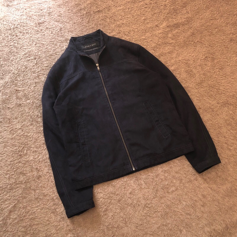 ZARA Man Suede Leather Jacket Original - Jaket Suede Kulit ZARA Men