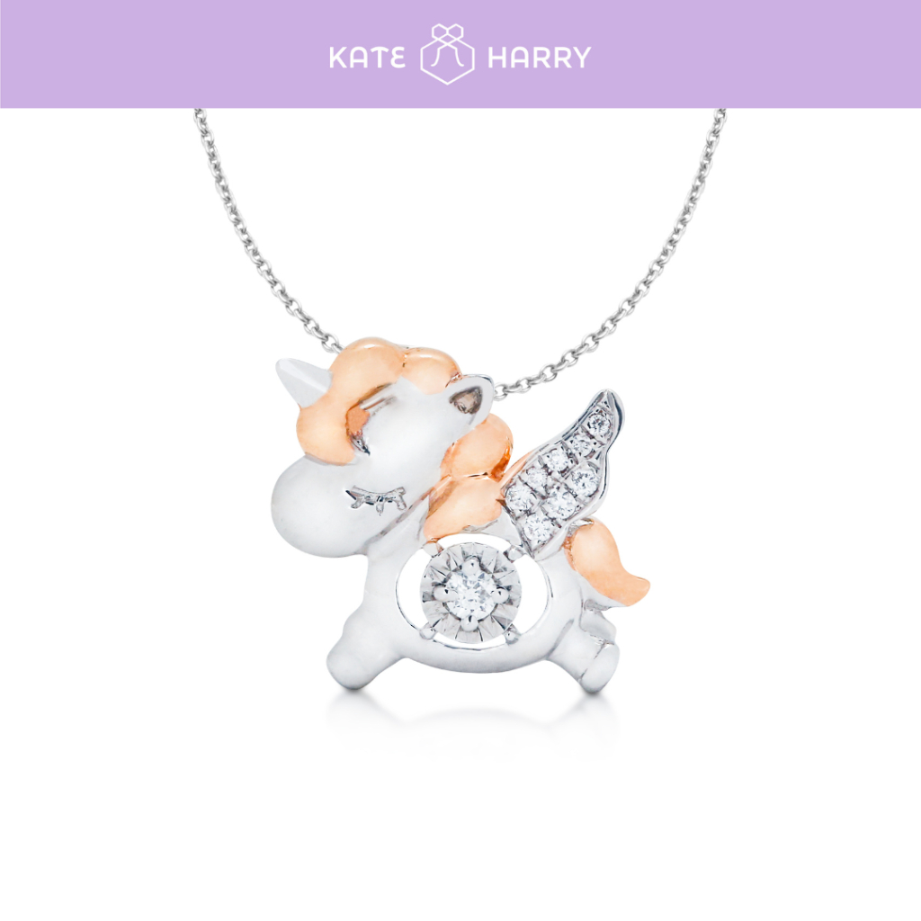 Liontin Anak Berlian Eropa Emas Unicorn - Kate Harry Jewellery