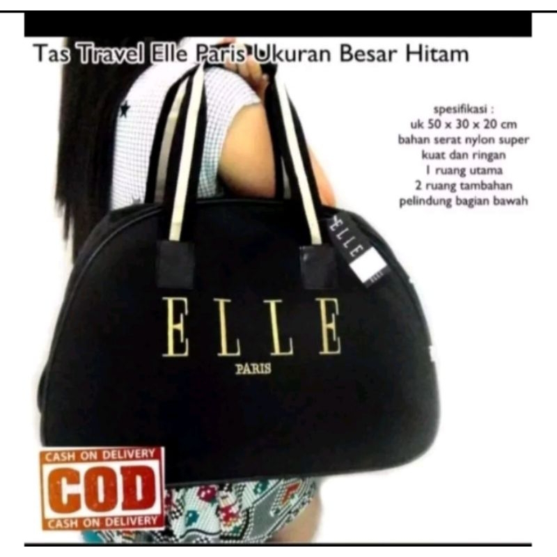 Tas Travel Bag wanita  Elle Besar Tas Travel Bag Jumbo TAs pakaian Tas jinjing/Selempang