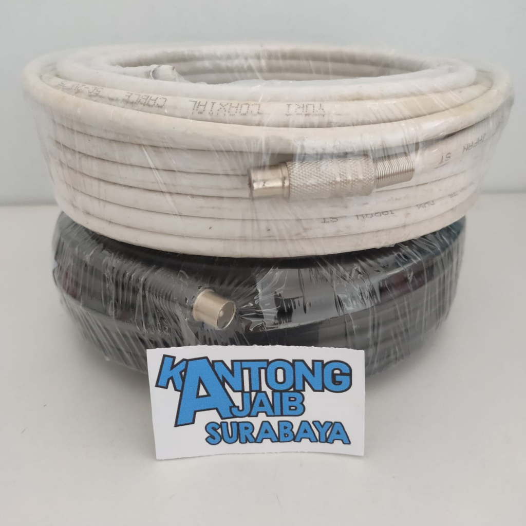 Kabel Antena 15meter + Konektor Kabel Parabola