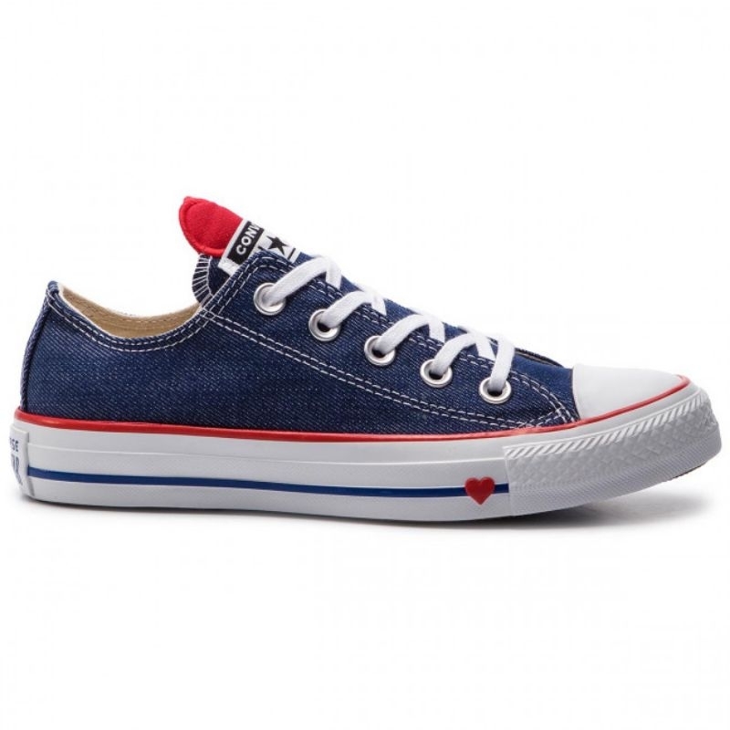 Sepatu Sneakers Wanita Converse CT AS Ox Indigo Enamel Red White