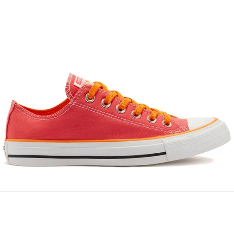 Sepatu Sneakers Wanita Converse CT AS Ox Pink Orange In Red