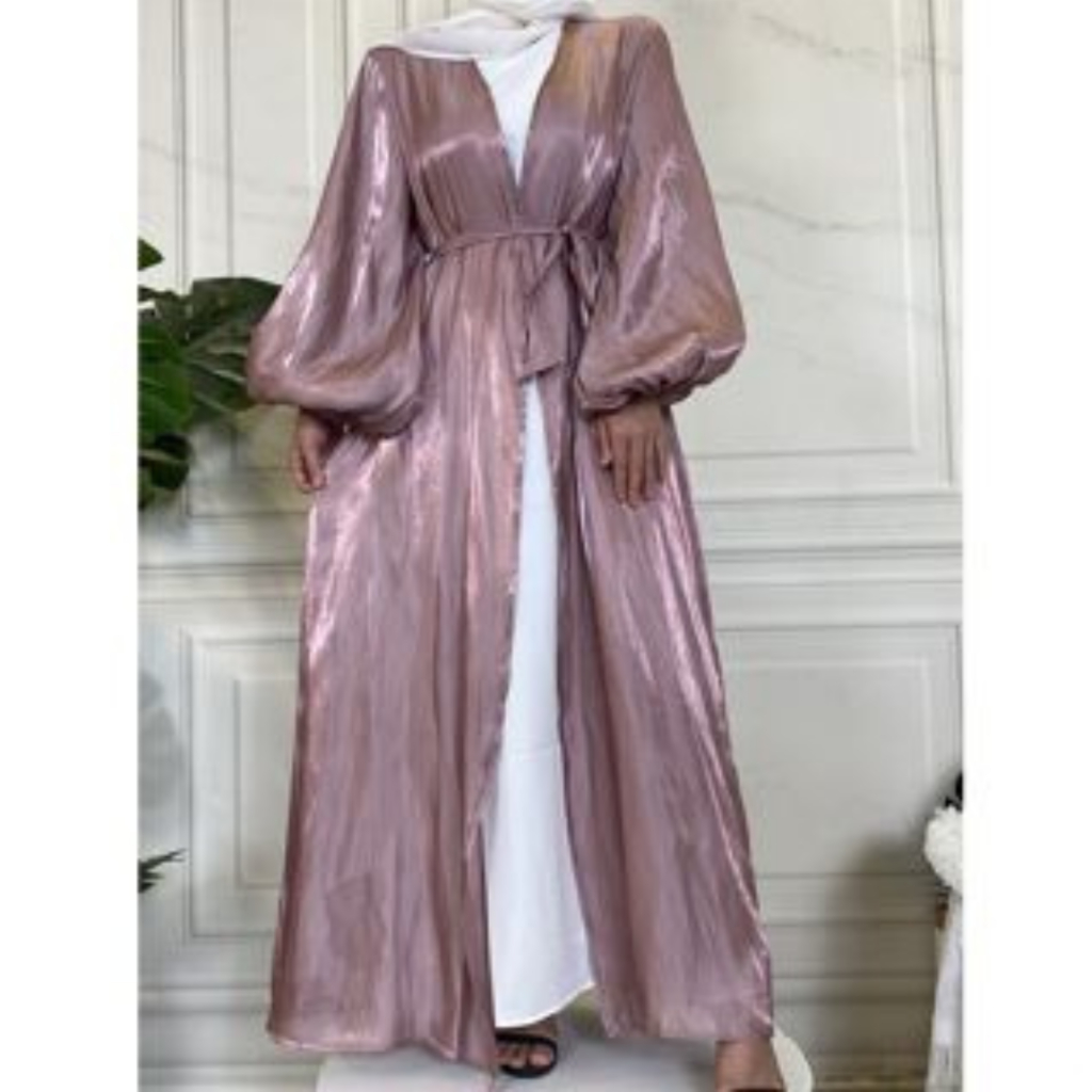 Outer shimmer dress READY SIAP KIRIM 4 in 1 look dress lebaran abaya turki outfit lebaran